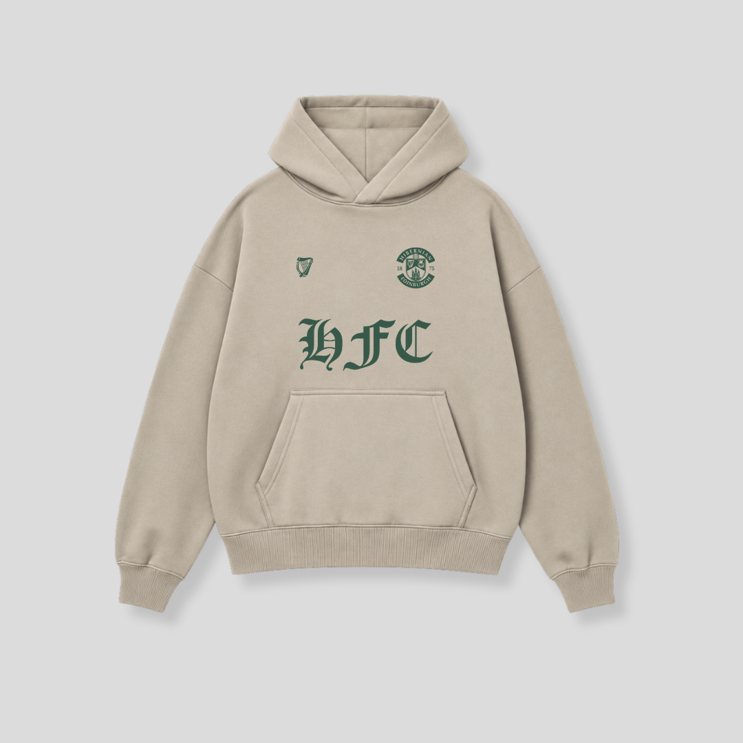Hibernian HFC Hoody - Stone - Adults