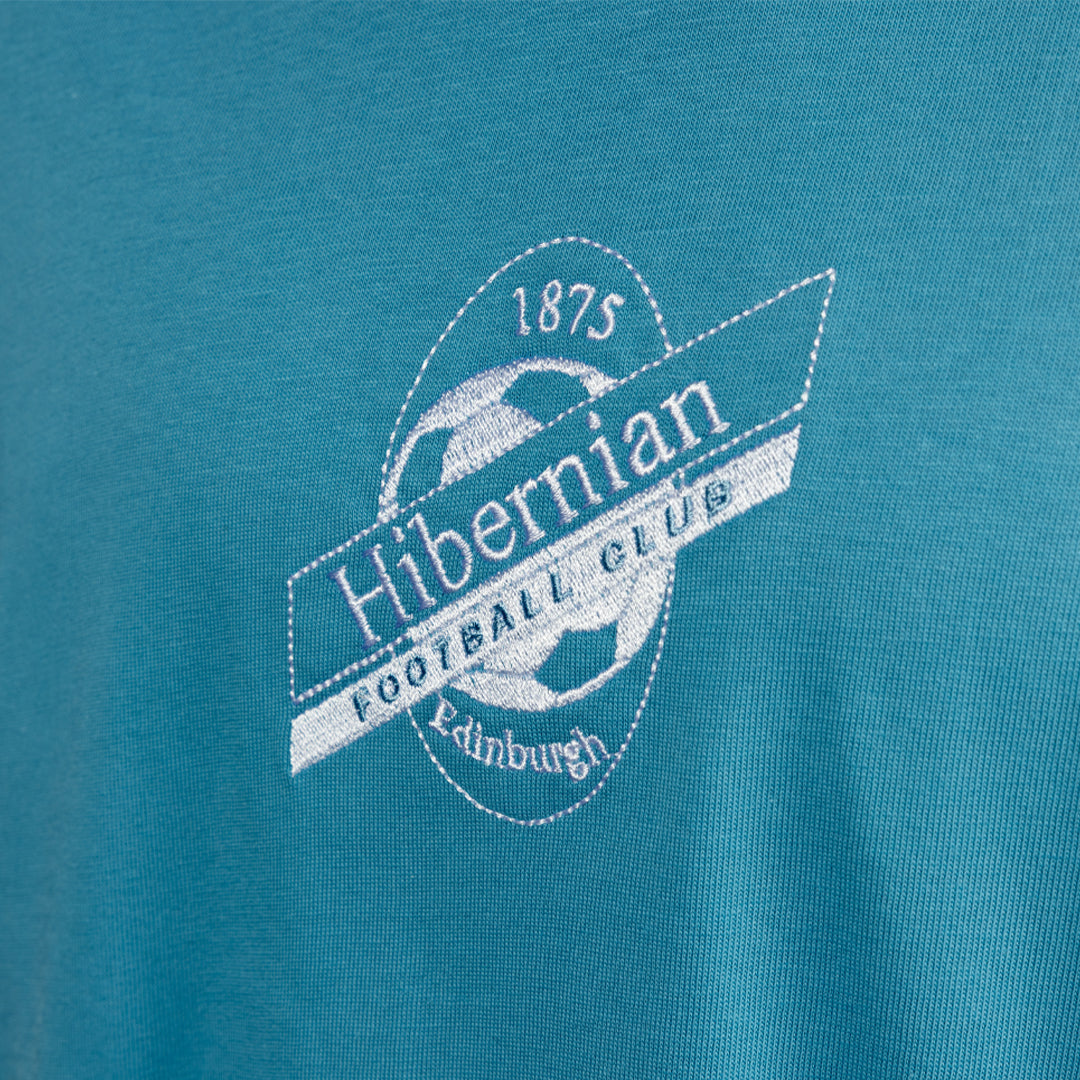 Hibernian x AOF Embroidered T-Shirt - Teal - Mens