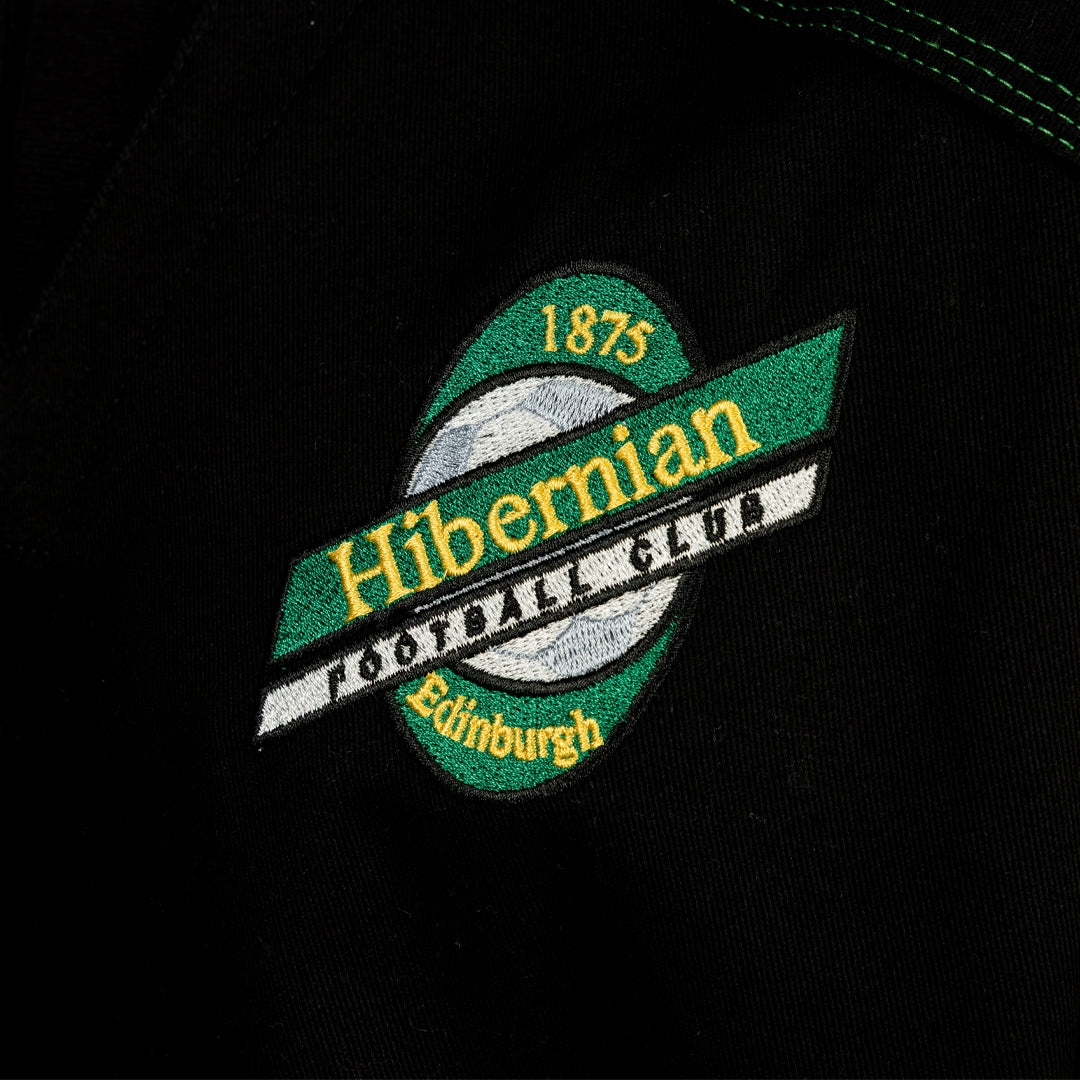 Hibernian x AOF Drill Top - Black - Mens