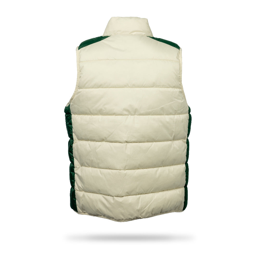 Hibernian Players Training Gilet - Bone/Hunter Green - Adults
