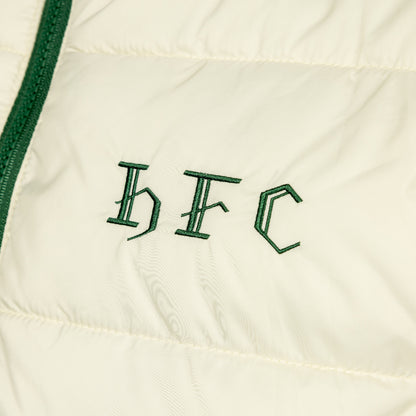 Hibernian Players Training Gilet - Bone/Hunter Green - Adults