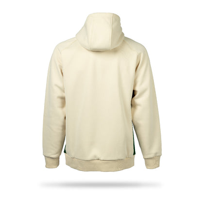 Hibernian Players Training Hoody - Bone/Hunter Green - Adults