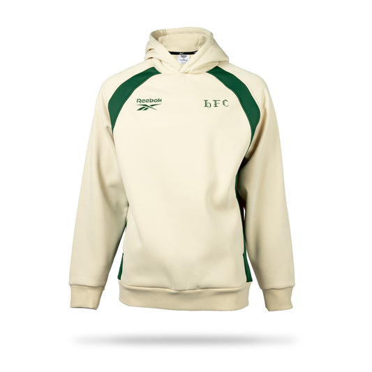 Hibernian Players Training Hoody - Bone/Hunter Green - Adults