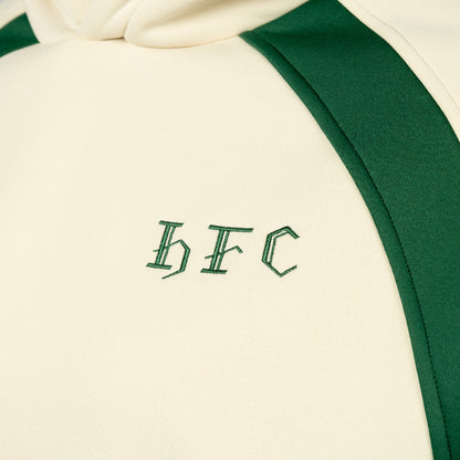 Hibernian Players Training Hoody - Bone/Hunter Green - Adults