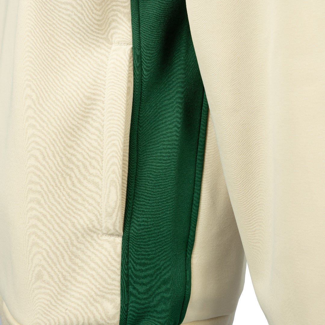 Hibernian Players Training Hoody - Bone/Hunter Green - Adults