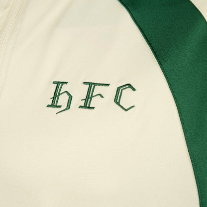 Hibernian Players Midlayer Training Top - Bone/Hunter Green - Adults