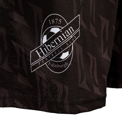 Hibernian Swim Short with Satellite Logo - Black - Mens