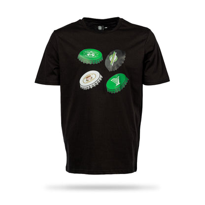 Hibernian Bottle Top T-Shirt - Black - Mens