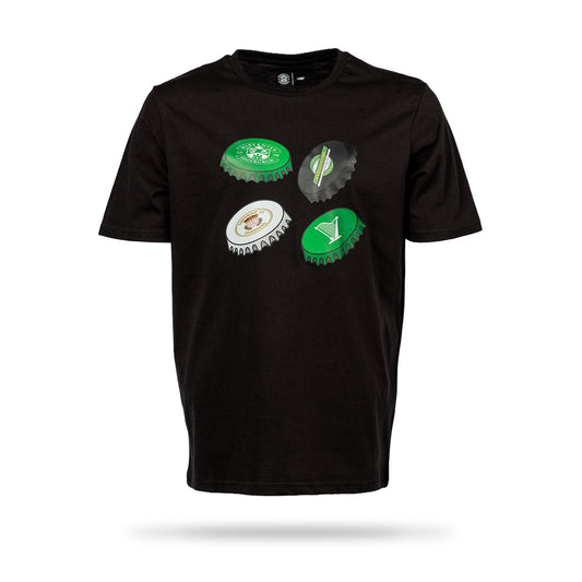 Hibernian Bottle Top T-Shirt - Black - Mens
