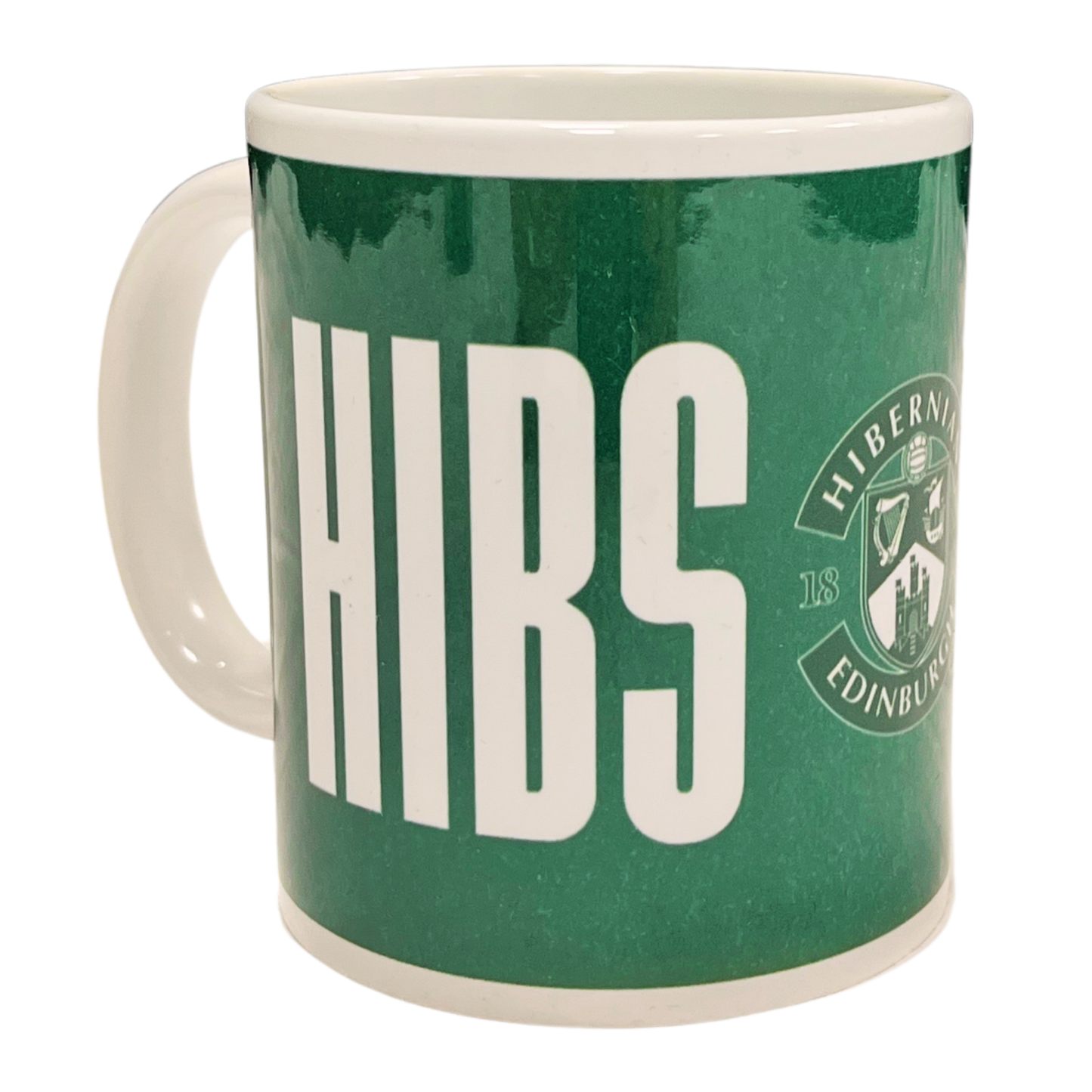 Hibernian Mug with Hibs and Logo - Green/White