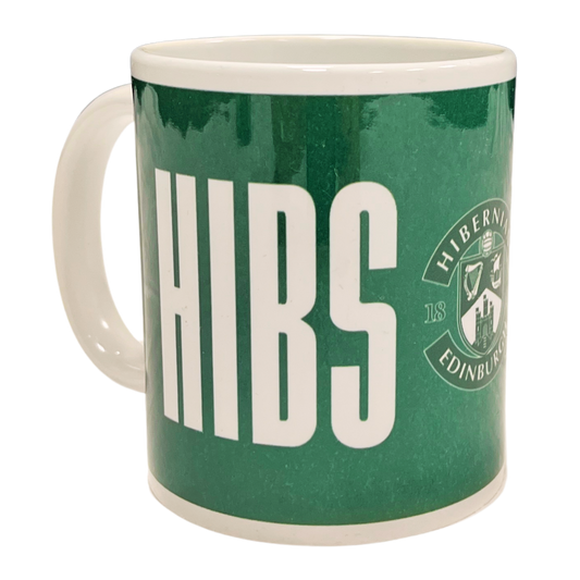 Hibernian Mug with Hibs and Logo - Green/White