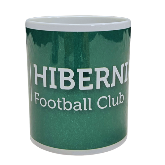 Hibernian Mug with Crest and Wordmark Green/White