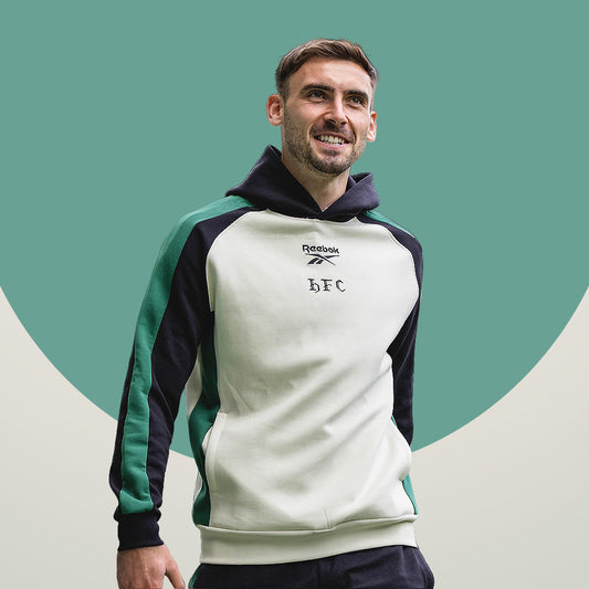 Hibernian Players Travel Hoody - Bone, Green/Black - Adults