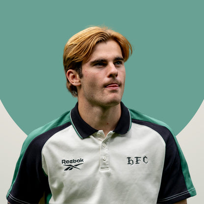 Hibernian Players Travel Polo - Bone, Green/Black - Adults