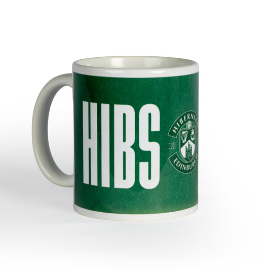 Hibernian Mug with Hibs and Logo - Green/White