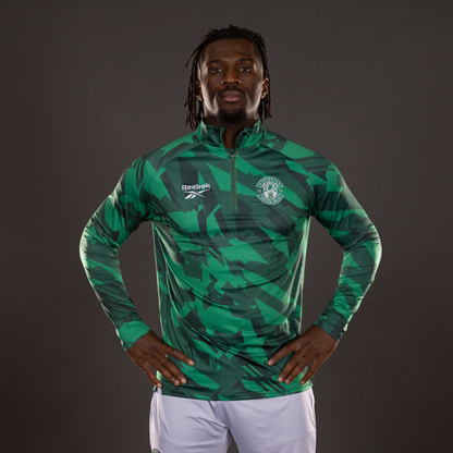 Hibernian Pre Match 1/4 Zip Top - Mens