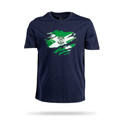 Hibernian Saltire T-Shirt - Navy - Mens