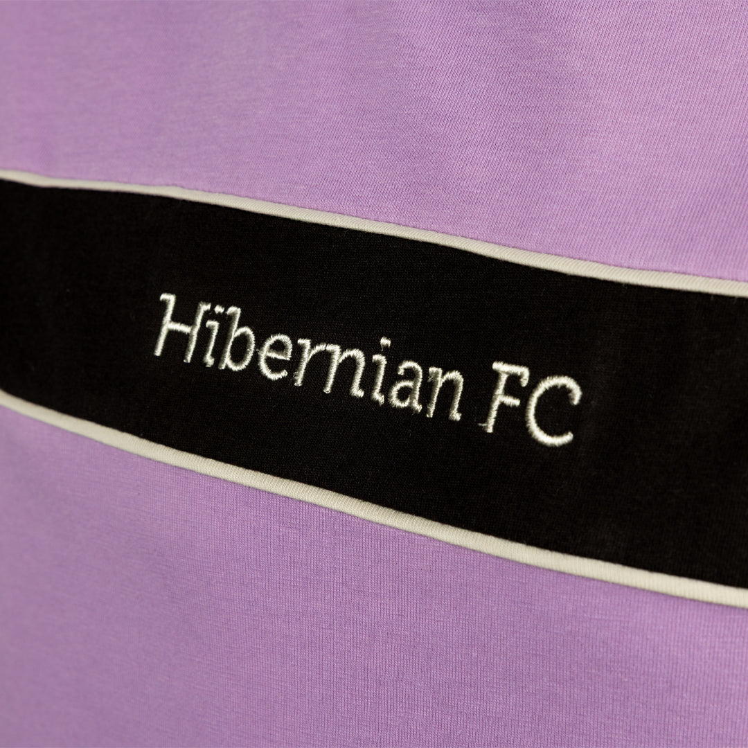 Hibernian Stripe Wordmark T-Shirt - Lavender/Black/White - Youth
