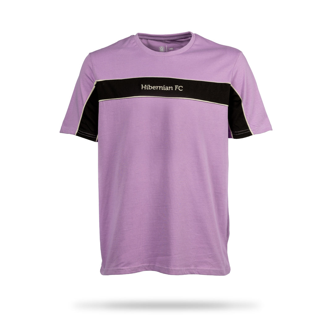 Hibernian Stripe Wordmark T-Shirt - Lavender/Black/White - Youth
