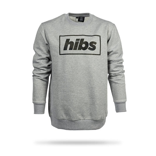 Hibernian Hibs Logo Sweatshirt - Grey Marl - Mens