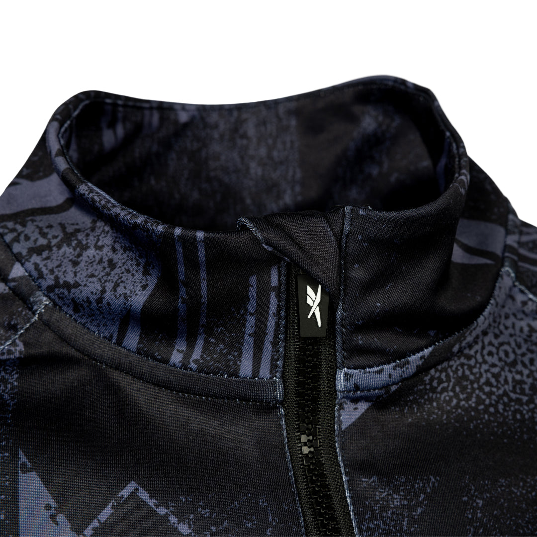 Hibernian Pre Match Third Midlayer 1/4 Zip Top - Black/White - Youth