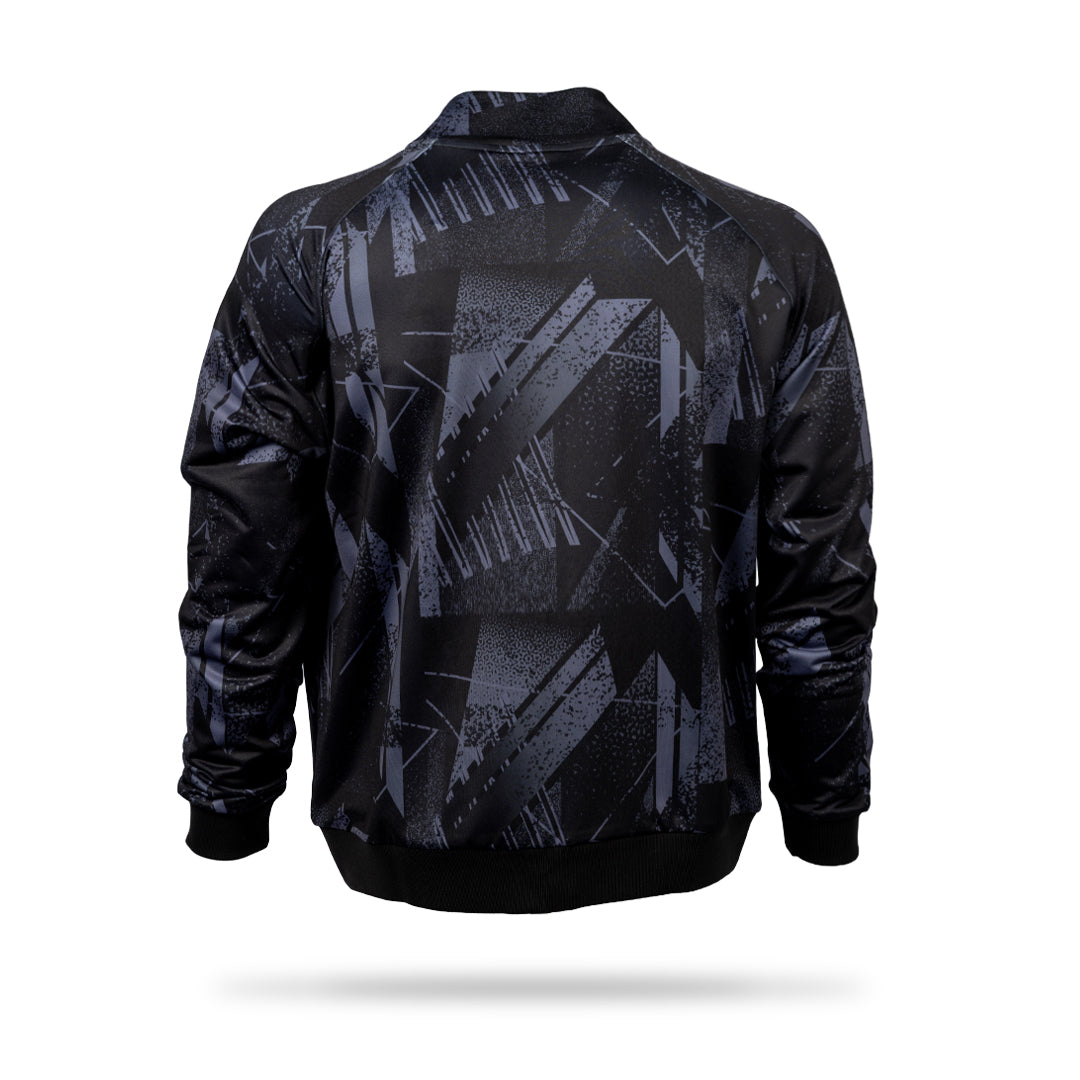 Hibernian Pre Match Third Walkout Jacket - Black/White - Mens