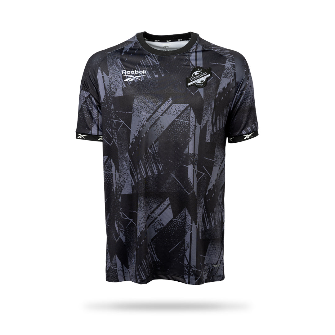Hibernian Pre Match Third T-Shirt - Black/White - Youth