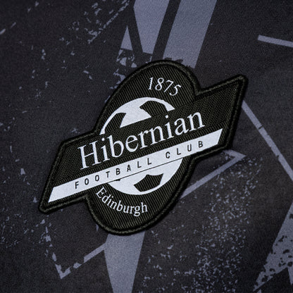 Hibernian Pre Match Third T-Shirt - Black/White - Youth