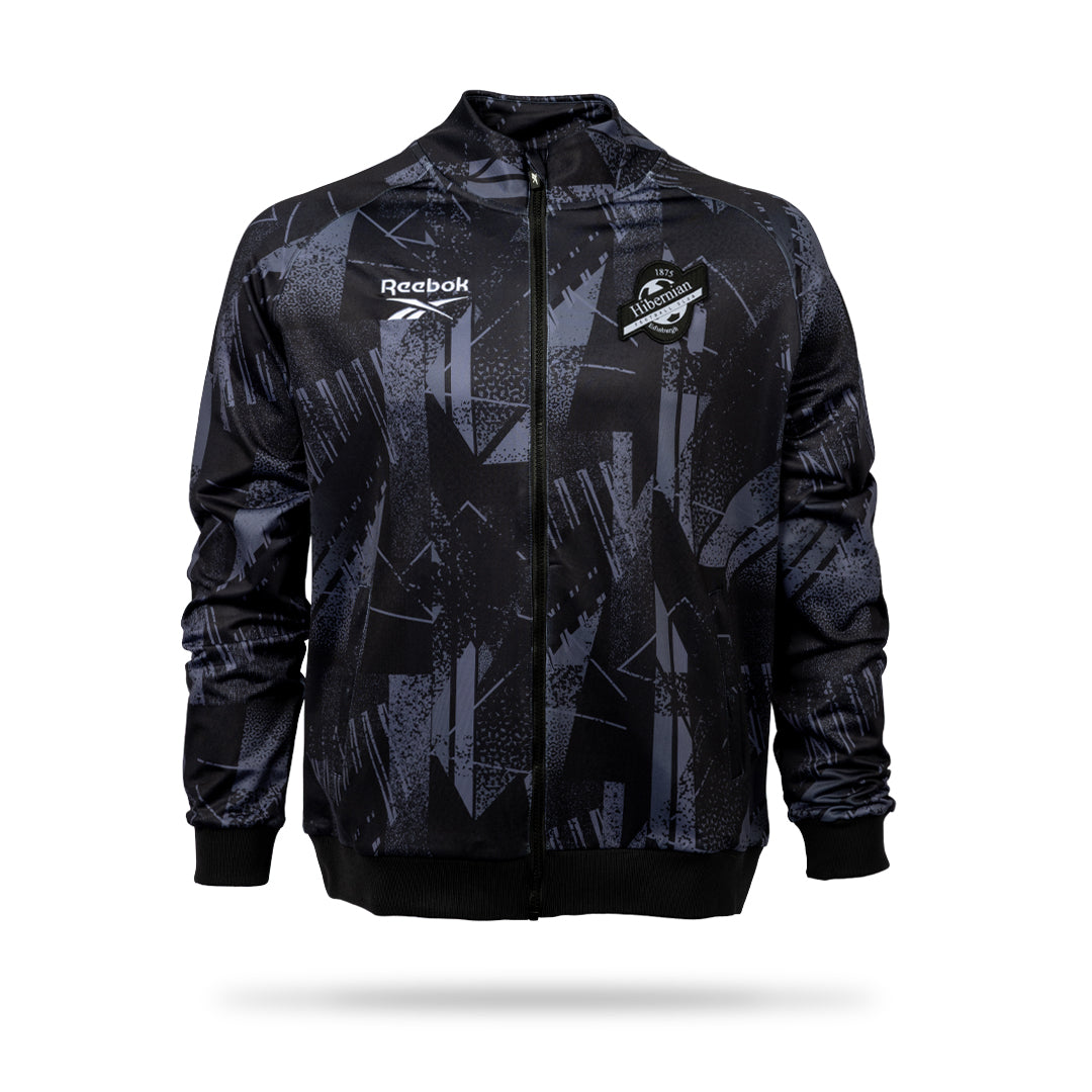 Hibernian Pre Match Third Walkout Jacket - Black/White - Youth