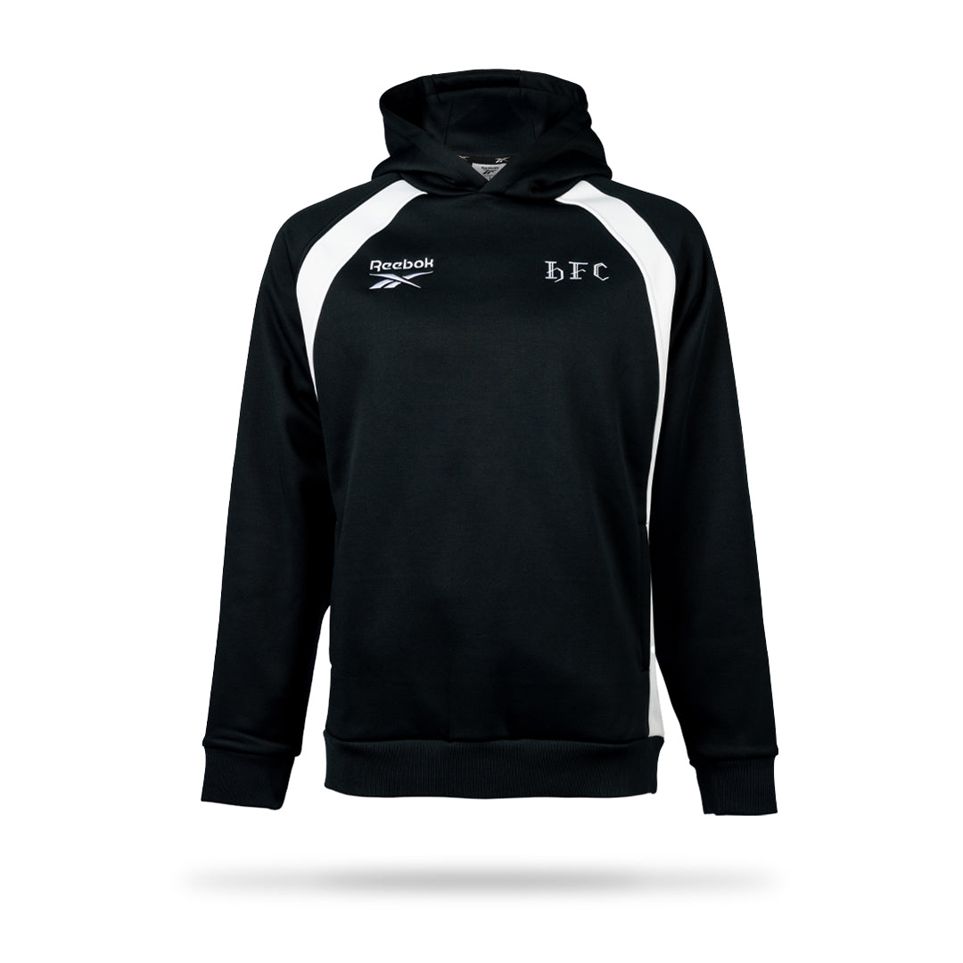 Hibernian Staff Training Hoody - Black/White - Mens