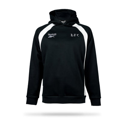 Hibernian Staff Training Hoody - Black/White - Mens