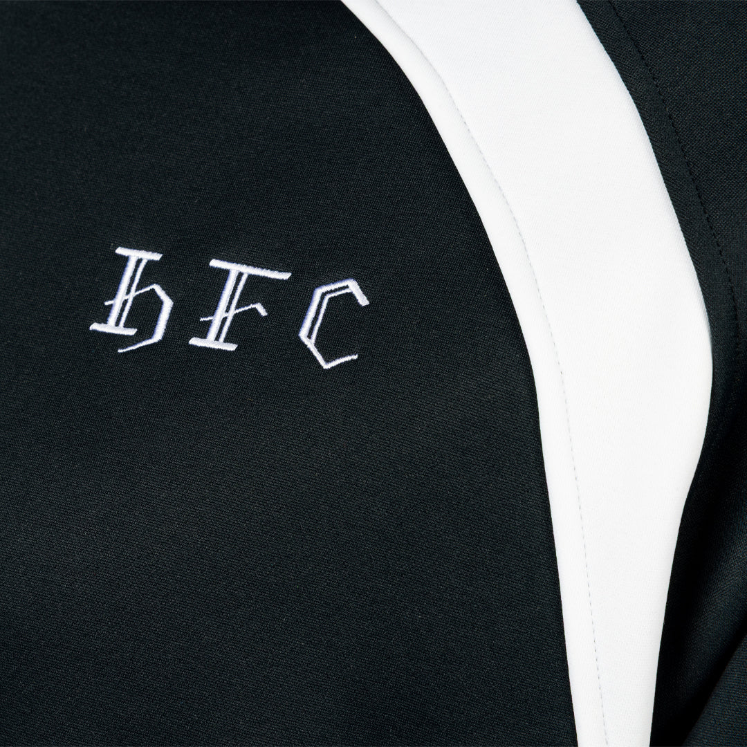Hibernian Staff Training Hoody - Black/White - Mens