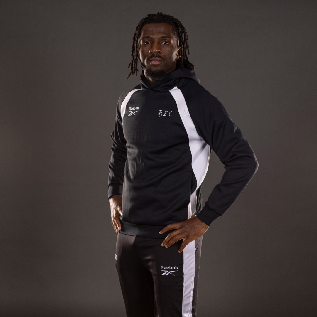 Hibernian Staff Training Hoody - Black/White - Mens