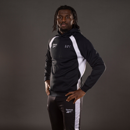 Hibernian Staff Training Hoody - Black/White - Mens
