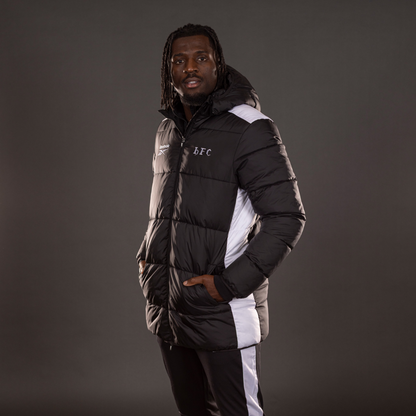 Hibernian Staff Training Jacket - Black/White - Mens