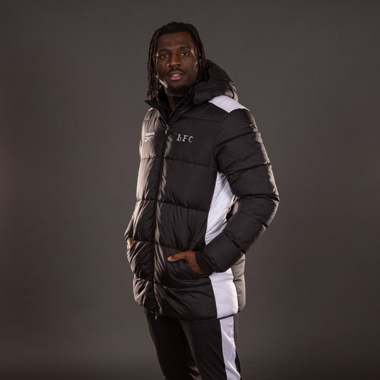 Hibernian Staff Training Jacket - Black/White - Mens