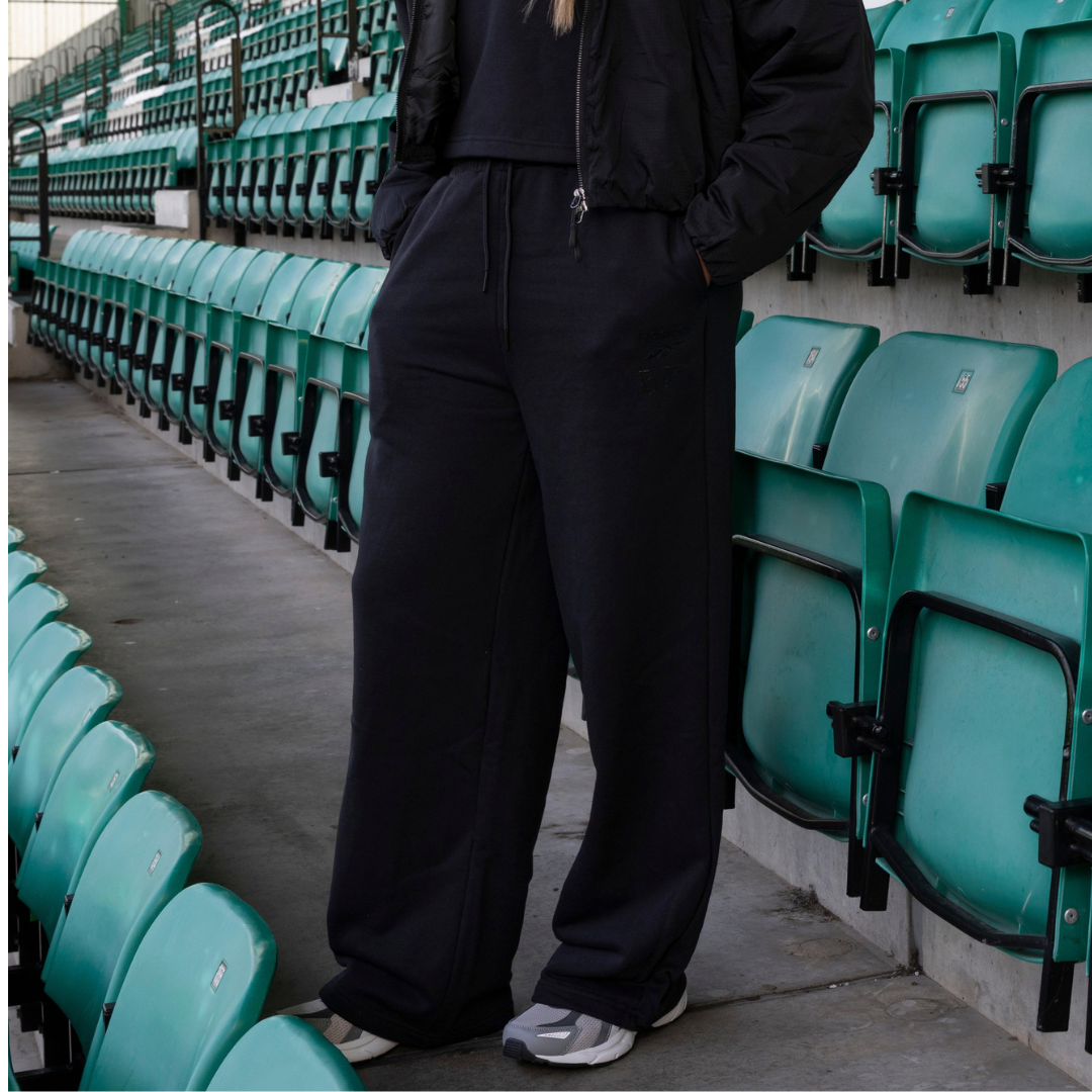 Hibernian Wide Leg Pants - Black - Womens