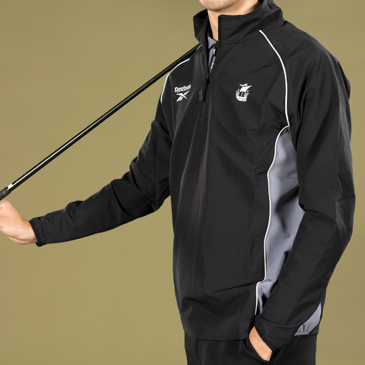 Hibernian Golf Half Zip - Black - Adults