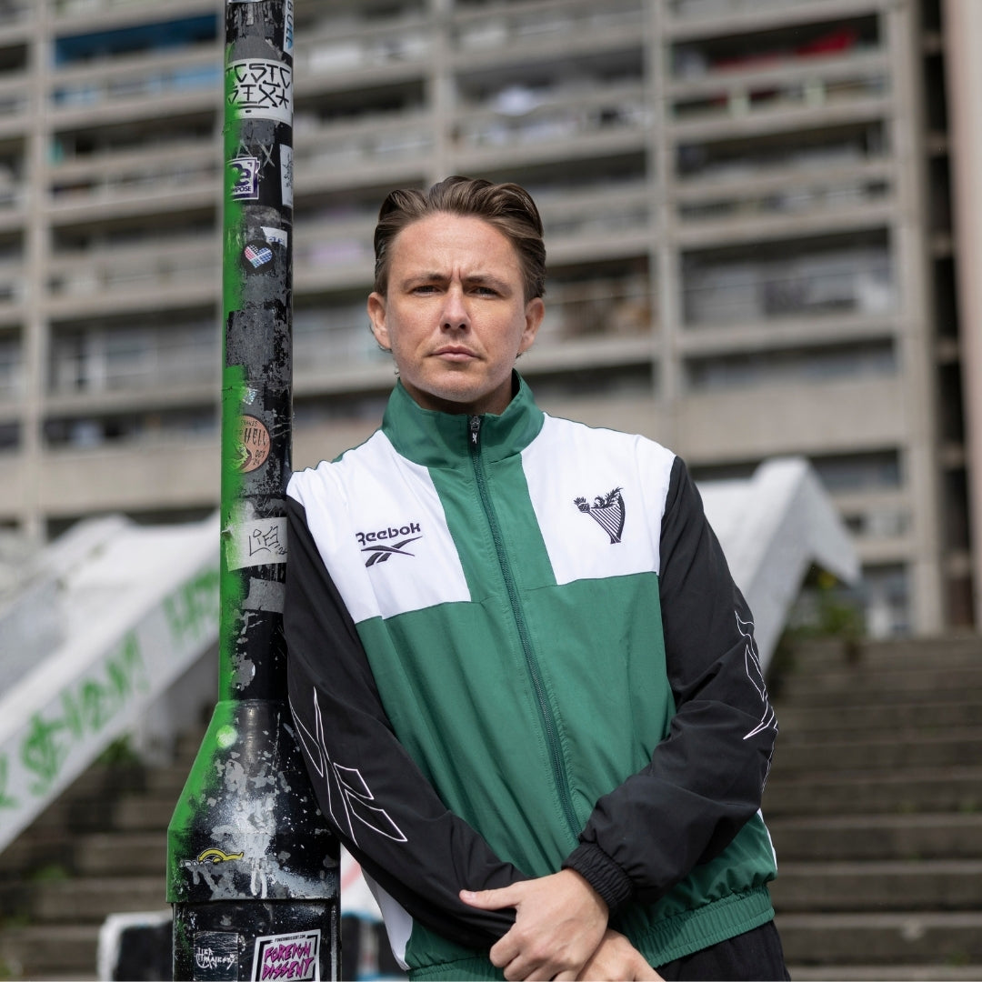 Hibernian x Reebok Classic Woven Jacket - Green/Black/White - Adults