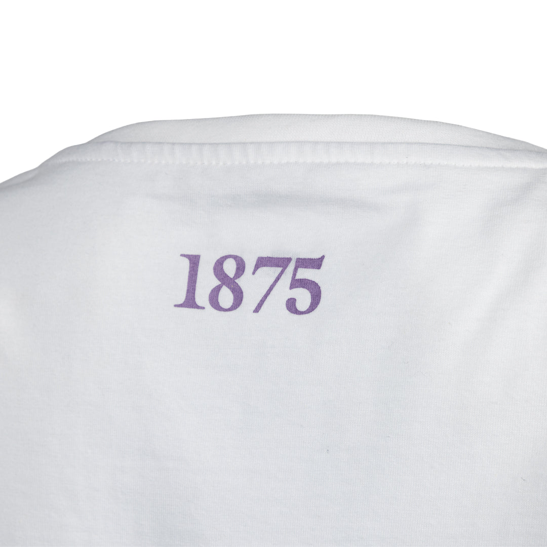 Hibernian Harp Logo T-Shirt - White/Lavender - Womens
