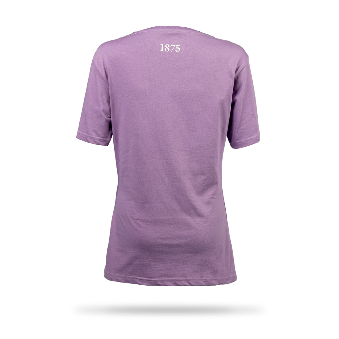 Hibernian Harp Logo T-Shirt - Lavender/Black/White - Womens